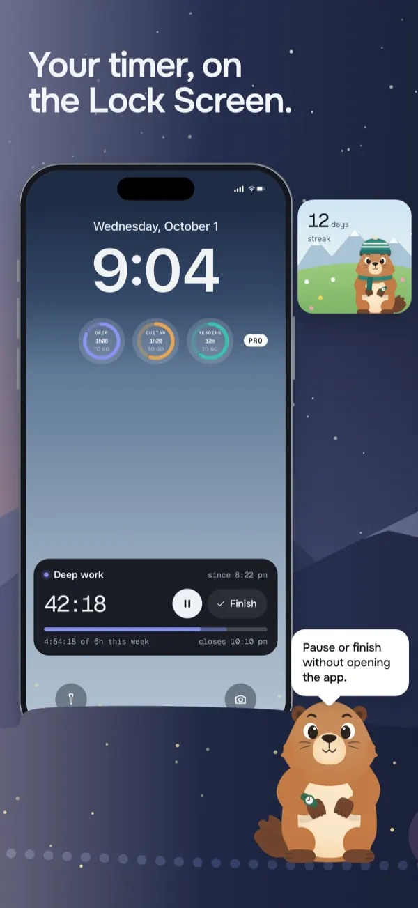 Your timer on the Lock Screen: a Live Activity